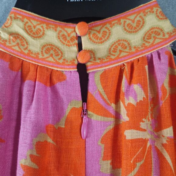 New Antonio Melani Dress Naomi Bloom Pink Linen Blend SZ 2 Summer Halter Sheath - Picture 4 of 10